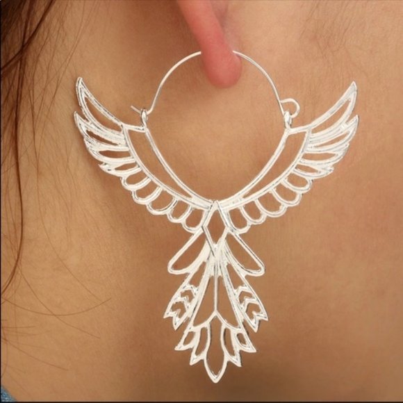 Free People Jewelry - NEW! 925 Silver FreeBird Thunderbird Earrings